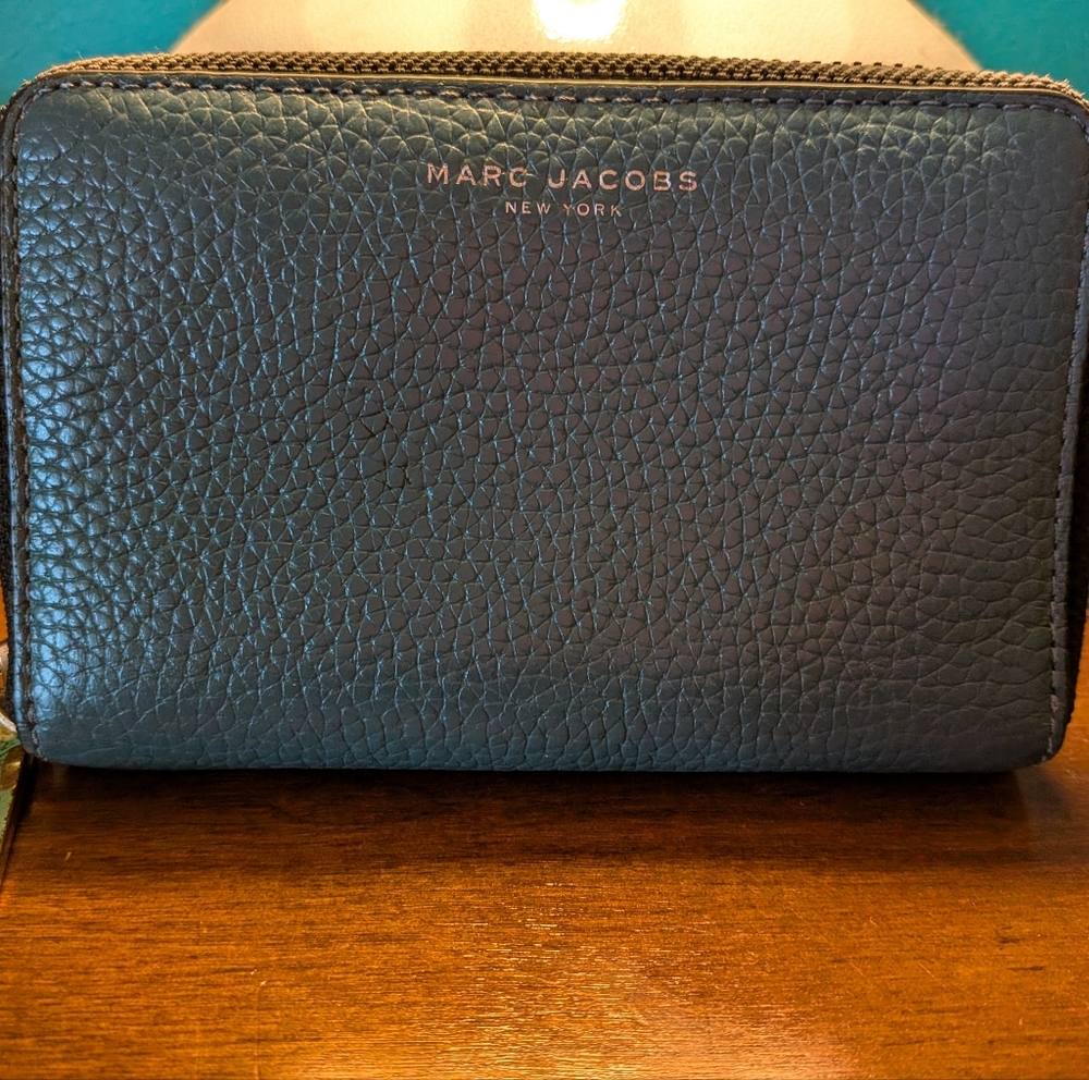 Marc Jacobs Dark Green Textured Wallet